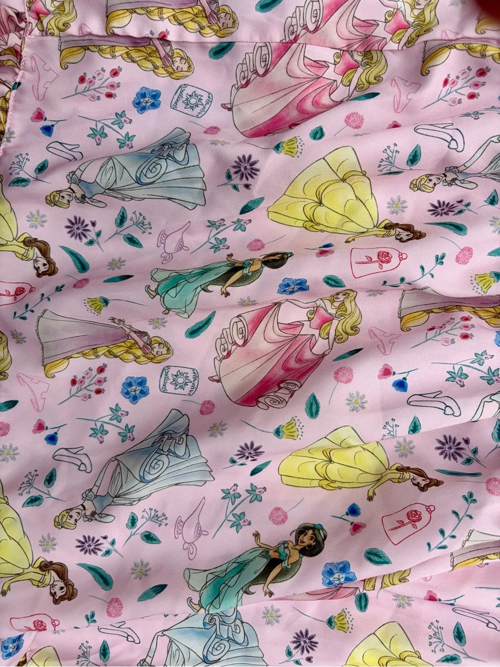 Disney Pink Princess Print Skirt with Ruffle Hem